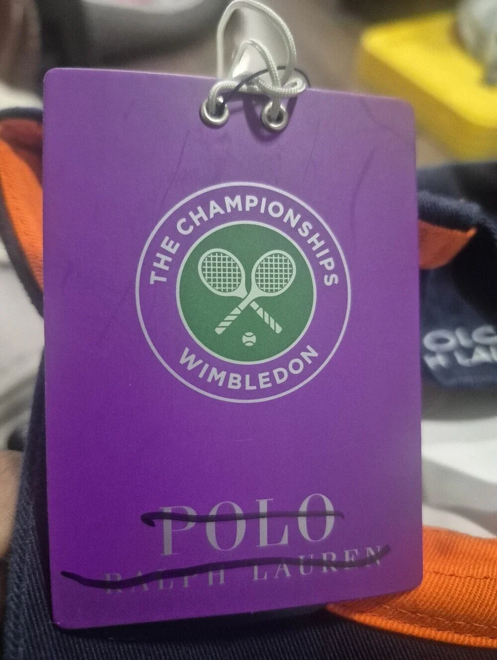 Polo Tennis Wimbledon Chino Ball Cap Adjustable Strapback Navy Blue NWT Rare